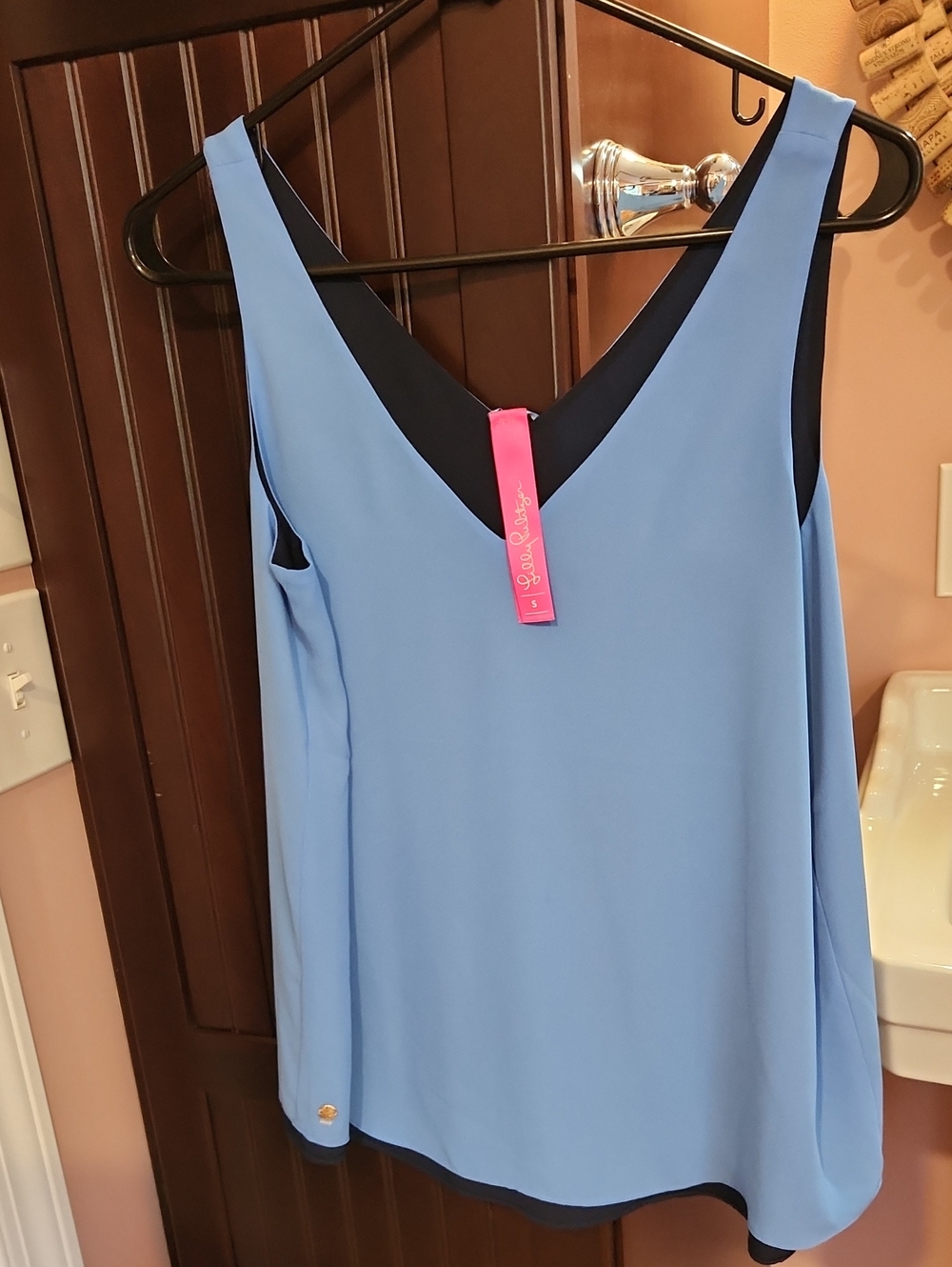 Lilly Pulitzer Sky Blue Reversible V-Neck Tank